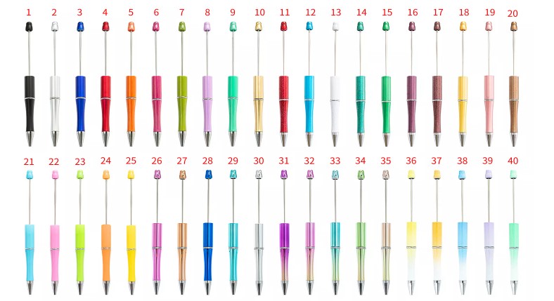 Sparkle Ombre Plastic Blank Beadable Pens